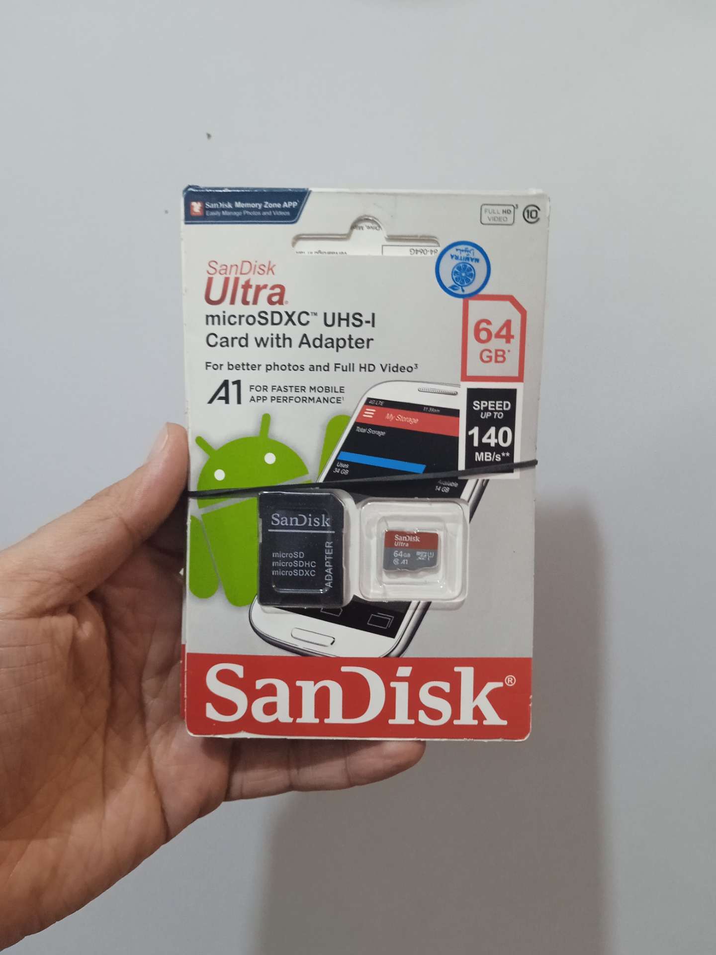کارت حافظه MicroSDXC سن دیسک مدل Ultra ظرفیت 64 گیگابایت –سرعت 140MB